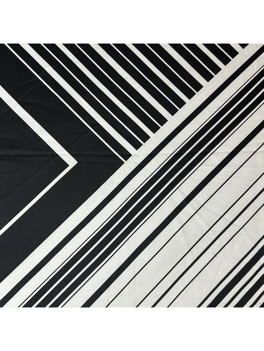 Vintage Black and White Geometric Pattern Square Scarf